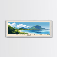 Carregar imagem no visualizador da galeria, Flic en Flac Beach, Mauritius Panoramic Print, Vacation Gift, Mauritius Wall Art, Beach Painting, Beach Decor, Beach Or Lakehouse Art