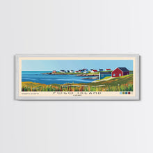 Cargar imagen en el visor de la galería, Fogo Island, Canada Panoramic Beach Print, Vacation Gift, Canada Wall Art, Framed Canvas Print, Framed Beach Painting