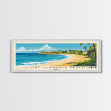 Carregar imagem no visualizador da galeria, Fort Clarence Beach, Jamaica Panoramic Print, Vacation Gift, Jamaica Wall Art, Beach Painting, Beach Decor, Large Wall Art, Wood Frame Art