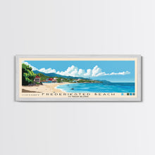 Load image into Gallery viewer, Frederiksted Beach, US Virgin islands Panoramic Print, Vacation Gift, US Virgin islands Wall Art, Beach Painting, Beach Decor, Beach Or Lakehouse Art