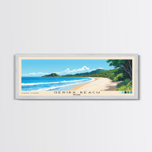 Load image into Gallery viewer, Geribá Beach, Brazil Panoramic Beach Print, Vacation Gift, Brazil Wall Art, Framed Canvas Print, Framed Beach Painting
