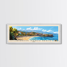 Carregar imagem no visualizador da galeria, Giardini naxos beach, Italy Panoramic Print, Vacation Gift, Italy Wall Art, Beach Painting, Beach Decor, Beach Or Lakehouse Art