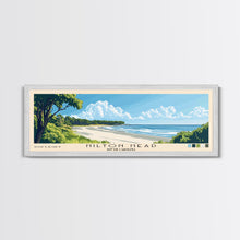 Cargar imagen en el visor de la galería, Hilton Head, South Carolina Panoramic Beach Print, Vacation Gift, South Carolina Wall Art, Framed Canvas Print, Framed Beach Painting