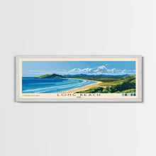 Load image into Gallery viewer, Long Beach, Fiji Panoramic Print, Vacation Gift, Fiji Wall Art, Beach Painting, Beach Decor, Large Wall Art, Wood Frame Art