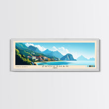 Load image into Gallery viewer, Zhoushan, China Panoramic Beach Print, Vacation Gift, China Wall Art, Beach Painting, Beach Decor, Beach Painting