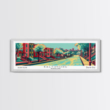 Carregar imagem no visualizador da galeria, Baltimore Maryland Panoramic Travel Poster Canvas Print