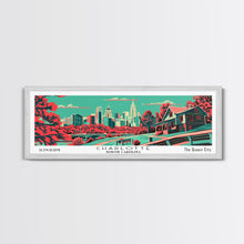 Cargar imagen en el visor de la galería, Charlotte North Carolina Panoramic Travel Poster Canvas Print