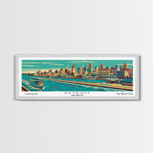 Load image into Gallery viewer, Detroit Michigan Panoramic Travel Poster Canvas Print