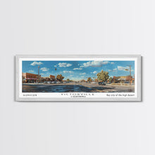 Carregar imagem no visualizador da galeria, Victorville California Panoramic Wall Art, Framed Canvas Print, Retro Style Travel Poster, Unique Home Decor, Artistic Office Piece, Original Gift