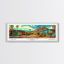 Cargar imagen en el visor de la galería, Chandler Arizona Panoramic Wall Art Framed Canvas Print, Mid Century Modern Art, Pop Art Style, Travel Poster, Home Decor, Retro Style