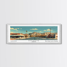 Carregar imagem no visualizador da galeria, Buckeye Arizona Panoramic Painting, Mid Century Modern Framed Canvas Print, Retro Pop Art Travel Poster, Office Wall Art Decor, City Print