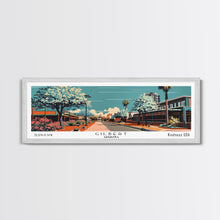Load image into Gallery viewer, Gilbert Arizona Panoramic Painting, Framed Canvas Print, Mid Century Modern Wall Art, Retro Pop Art Travel Poster, Office Art, Cityscape Decor, Gift Idea