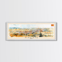 Carregar imagem no visualizador da galeria, Albacete Spain Travel Print Wall Art, Panoramic City Art, Travel Art, Wall Decor, Vacation Gift, Framed Canvas Print Or Metal Art