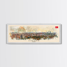 Load image into Gallery viewer, Ankara Turkey Travel Print Wall Art, Panoramic City Art, Travel Art, Wall Decor, Vacation Gift, Framed Canvas Print Or Metal Art