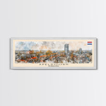Load image into Gallery viewer, Apeldoorn Netherlands Travel Print Wall Art, Panoramic City Art, Travel Art, Wall Decor, Vacation Gift, Framed Canvas Print Or Metal Art