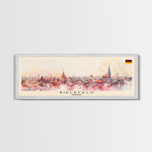 Load image into Gallery viewer, Bielefeld Germany Travel Print Wall Art, Panoramic City Art, Travel Art, Wall Decor, Vacation Gift, Framed Canvas Print Or Metal Art