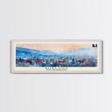 Load image into Gallery viewer, Bijeljina Bosnia Panoramic Travel Poster, Framed Canvas Print or Metal Wall Art, Travel Art, Home Decor, Panoramic Painting, Midcentury Art