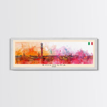 Carregar imagem no visualizador da galeria, Bologna Italy Wall Art, Panoramic Travel Poster, Panoramic Framed Canvas Print, City Wall Art, Wall Hanging Home Decor, Travel Art