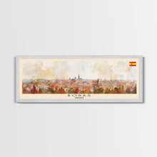 Load image into Gallery viewer, Bordeaux France Panoramic Travel Poster, Framed Canvas Print or Metal Wall Art, Travel Art, Home Decor, Panoramic Painting, Midcentury Art