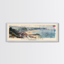Load image into Gallery viewer, Bournemouth United Kingdom Wall Art, Panoramic Travel Poster, Panoramic Framed Canvas Print, City Wall Art, Wall Hanging Home Decor, Travel Art