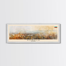 Load image into Gallery viewer, Dobrich Bulgaria Travel Art, City Art, Framed Canvas Print or Metal Wall Art, Europe Travel Poster, Panoramic Wall Art, Extra Wide Wall Art