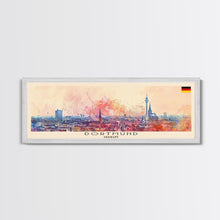 Load image into Gallery viewer, Dortmund Germany Wall Art, Panoramic Travel Poster, Panoramic Framed Canvas Print, City Wall Art, Wall Hanging Home Decor, Travel Art
