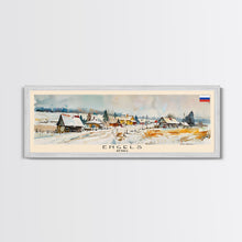 Load image into Gallery viewer, Engels Russia Panoramic Travel Poster, Framed Canvas Print or Metal Wall Art, Travel Art, Home Decor, Panoramic Painting, Midcentury Art