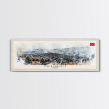 Load image into Gallery viewer, Erzurum Turkey Travel Print Wall Art, Panoramic City Art, Travel Art, Wall Decor, Vacation Gift, Framed Canvas Print Or Metal Art