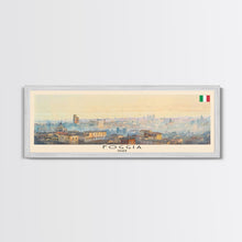 Cargar imagen en el visor de la galería, Foggia Italy Wall Art, Panoramic Travel Poster, Panoramic Framed Canvas Print, City Wall Art, Wall Hanging Home Decor, Travel Art