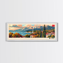 Carregar imagem no visualizador da galeria, Adapazar Turkey Panoramic Travel Poster, Framed Canvas Print or Metal Wall Art, Travel Art, Home Decor, Panoramic Painting, Midcentury Art