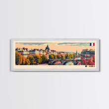 Load image into Gallery viewer, Angers France Wall Art, Panoramic Travel Poster, Panoramic Framed Canvas Print, City Wall Art, Wall Hanging Home Decor, Travel Art