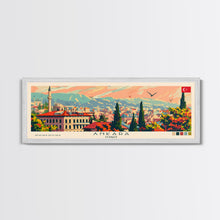 Load image into Gallery viewer, Ankara Turkey Travel Print Wall Art, Panoramic City Art, Travel Art, Wall Decor, Vacation Gift, Framed Canvas Print Or Metal Art