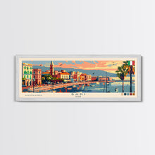 Load image into Gallery viewer, Bari Italy Travel Art, City Art, Framed Canvas Print or Metal Wall Art, Europe Travel Poster, Panoramic Wall Art, Extra Wide Wall Art