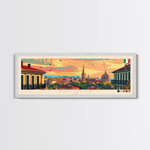Carregar imagem no visualizador da galeria, Bologna Italy Wall Art, Panoramic Travel Poster, Panoramic Framed Canvas Print, City Wall Art, Wall Hanging Home Decor, Travel Art