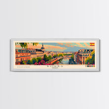 Load image into Gallery viewer, Borås Sweden Travel Art, City Art, Framed Canvas Print or Metal Wall Art, Europe Travel Poster, Panoramic Wall Art, Extra Wide Wall Art