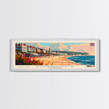 Load image into Gallery viewer, Bournemouth United Kingdom Wall Art, Panoramic Travel Poster, Panoramic Framed Canvas Print, City Wall Art, Wall Hanging Home Decor, Travel Art