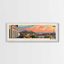 Load image into Gallery viewer, Bratislava Slovakia Wall Art, Panoramic Travel Poster, Panoramic Framed Canvas Print, City Wall Art, Wall Hanging Home Decor, Travel Art