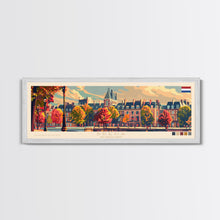 Load image into Gallery viewer, Breda Netherlands Panoramic Travel Poster, Framed Canvas Print or Metal Wall Art, Travel Art, Home Decor, Panoramic Painting, Midcentury Art