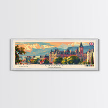 Carregar imagem no visualizador da galeria, Cardiff United Kingdom Travel Art, City Art, Framed Canvas Print or Metal Wall Art, Europe Travel Poster, Panoramic Wall Art, Extra Wide Wall Art