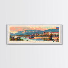 Cargar imagen en el visor de la galería, Cheboksary Russia Travel Art, City Art, Framed Canvas Print or Metal Wall Art, Europe Travel Poster, Panoramic Wall Art, Extra Wide Wall Art