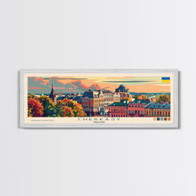 Cargar imagen en el visor de la galería, Cherkasy Ukraine Travel Art, City Art, Framed Canvas Print or Metal Wall Art, Europe Travel Poster, Panoramic Wall Art, Extra Wide Wall Art
