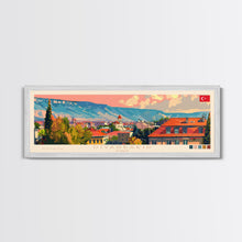 Load image into Gallery viewer, Diyarbakr Turkey Panoramic Travel Poster, Framed Canvas Print or Metal Wall Art, Travel Art, Home Decor, Panoramic Painting, Midcentury Art