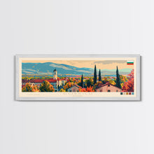 Load image into Gallery viewer, Dobrich Bulgaria Travel Art, City Art, Framed Canvas Print or Metal Wall Art, Europe Travel Poster, Panoramic Wall Art, Extra Wide Wall Art