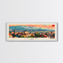 Load image into Gallery viewer, Eskisehir Turkey Panoramic Travel Poster, Framed Canvas Print or Metal Wall Art, Travel Art, Home Decor, Panoramic Painting, Midcentury Art