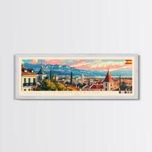 Carregar imagem no visualizador da galeria, Fuenlabrada Spain Wall Art, Panoramic Travel Poster, Panoramic Framed Canvas Print, City Wall Art, Wall Hanging Home Decor, Travel Art