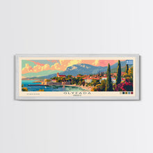 Carregar imagem no visualizador da galeria, Glyfada Greece Wall Art, Panoramic Travel Poster, Panoramic Framed Canvas Print, City Wall Art, Wall Hanging Home Decor, Travel Art