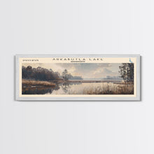 Carregar imagem no visualizador da galeria, Arkabutla Lake Mississippi Panoramic Framed Canvas Print, Lake House Decor, Rustic Art, Travel Poster, Scenic View, Nature Wall Art