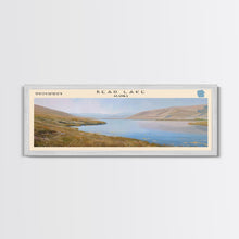 Load image into Gallery viewer, Bear Lake USA North Slope Alaska Panoramic Framed Canvas Print, Lake House Decor, Scenic Painting, Travel Poster, Nature Scene