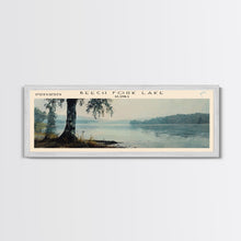 Load image into Gallery viewer, Beech Fork Lake West Virginia Framed Canvas Print, Panoramic Lake House Art, Scenic Painting, Travel Poster, Rustic Decor, Nature Scene