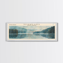 Load image into Gallery viewer, Belews Lake North Carolina Panoramic Framed Canvas Print, Lake House Decor, Scenic View, Travel Poster, Minimalist Art, Home Decor